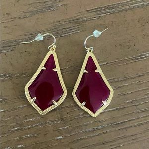 Kendra Scott Drop Earrings in Maroon